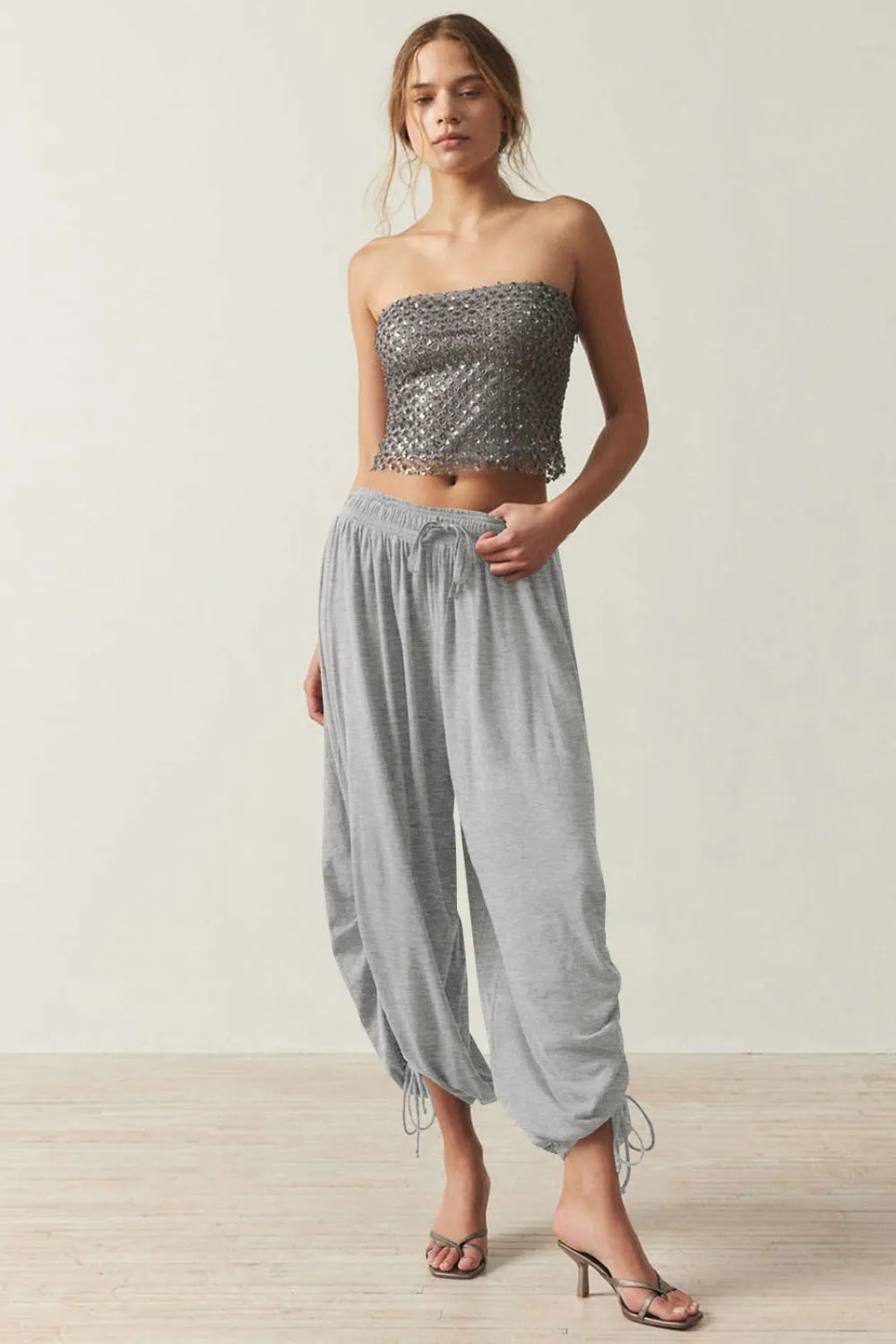 Hazel Blues® |  Drawstring Ruched Pants