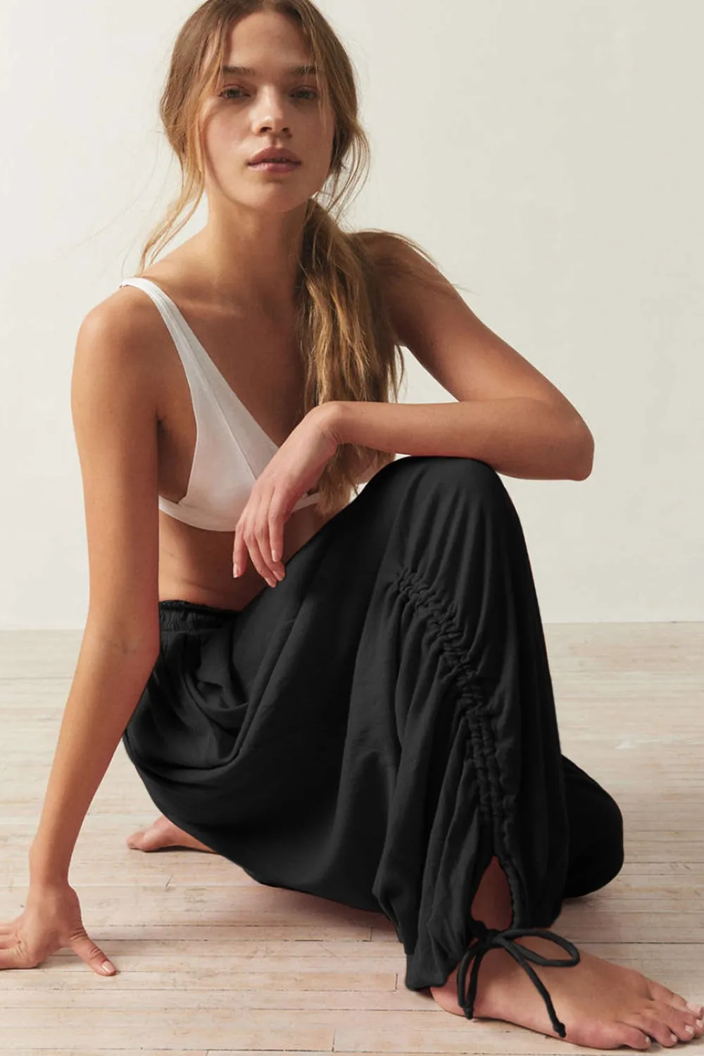 Hazel Blues® |  Drawstring Ruched Pants