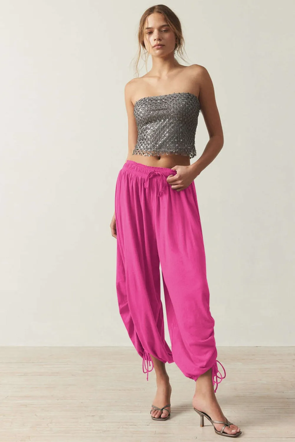 Hazel Blues® |  Drawstring Ruched Pants