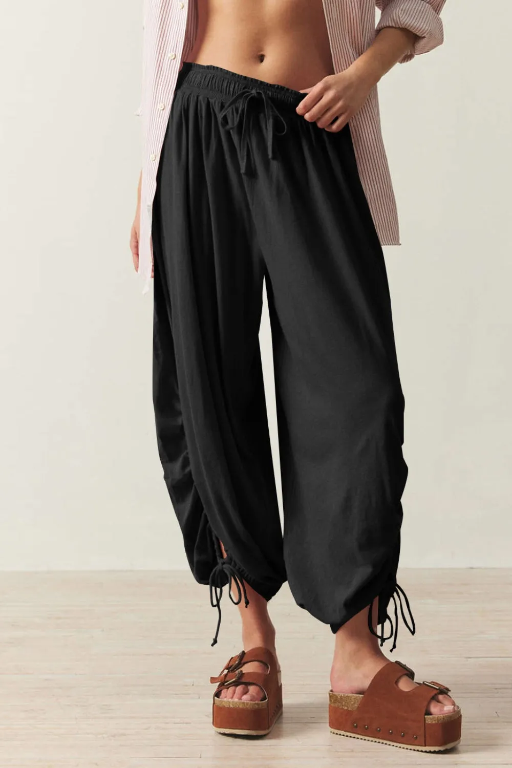 Hazel Blues® |  Drawstring Ruched Pants