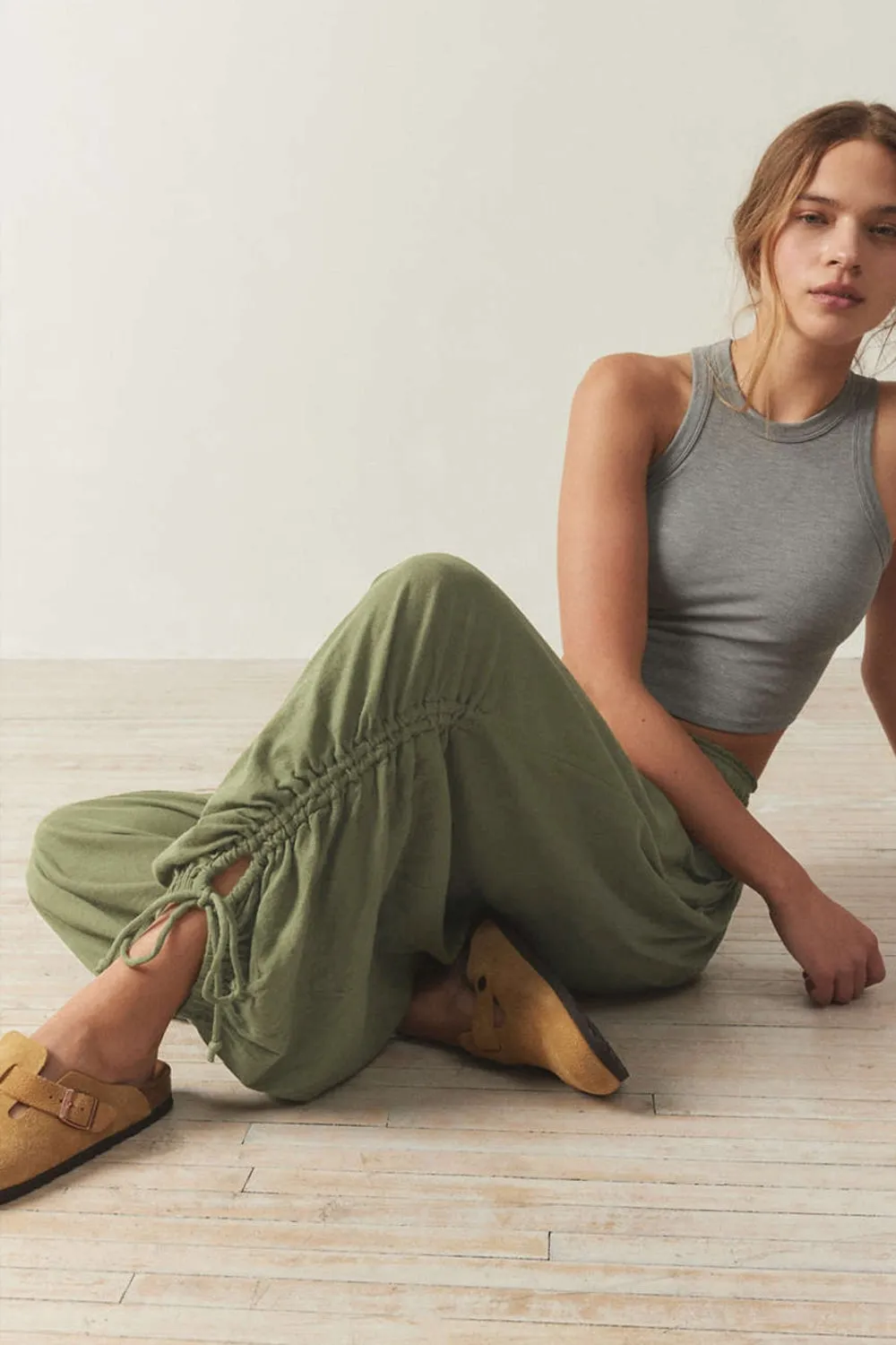 Hazel Blues® |  Drawstring Ruched Pants