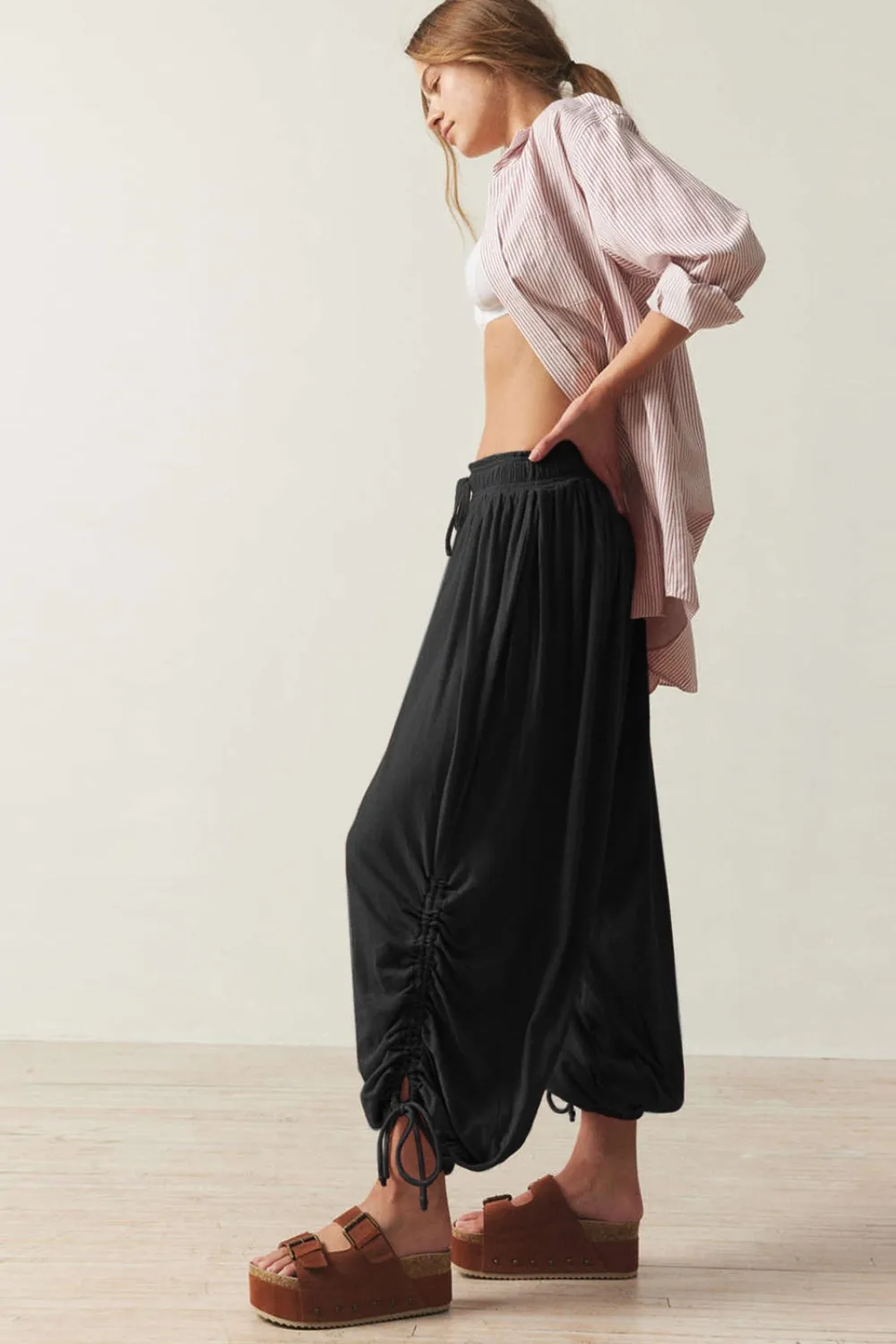 Hazel Blues® |  Drawstring Ruched Pants