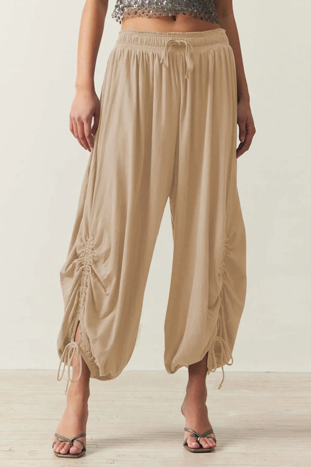 Hazel Blues® |  Drawstring Ruched Pants