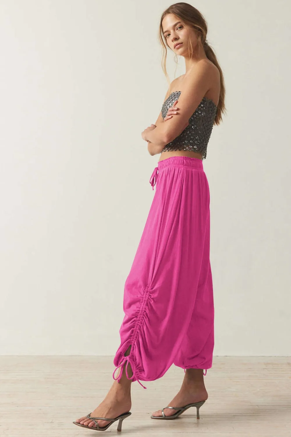 Hazel Blues® |  Drawstring Ruched Pants