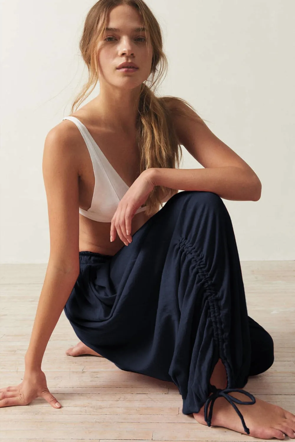 Hazel Blues® |  Drawstring Ruched Pants