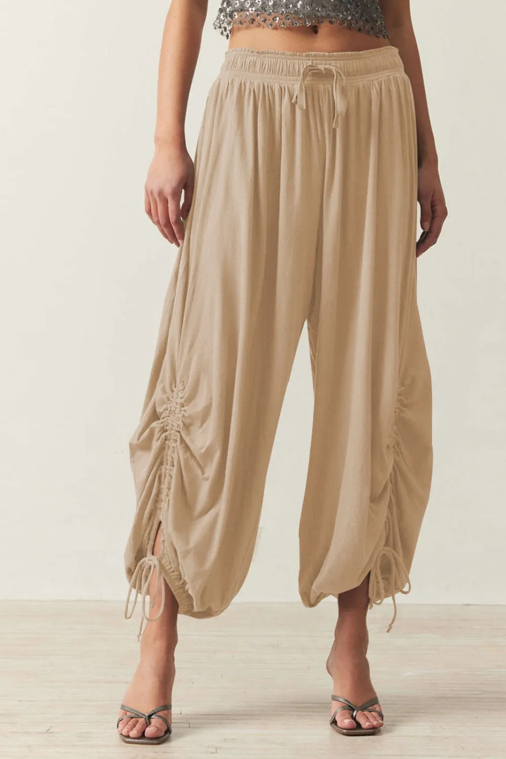 Hazel Blues® |  Drawstring Ruched Pants
