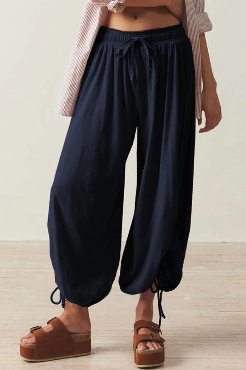 Hazel Blues® |  Drawstring Ruched Pants