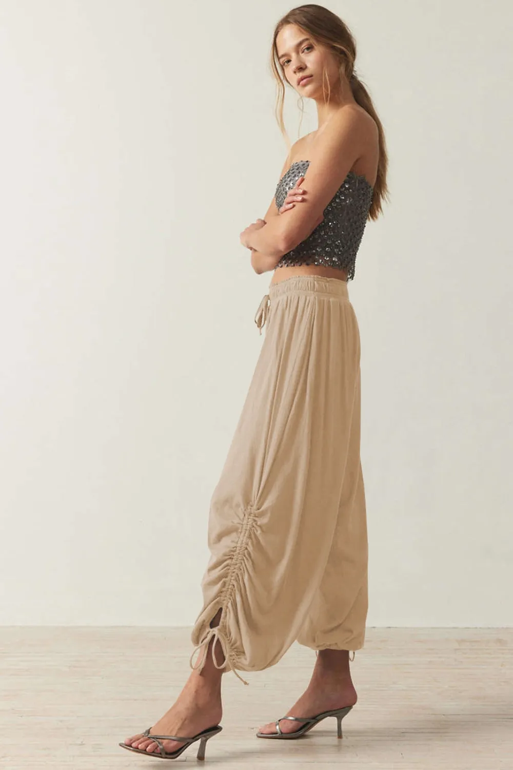 Hazel Blues® |  Drawstring Ruched Pants