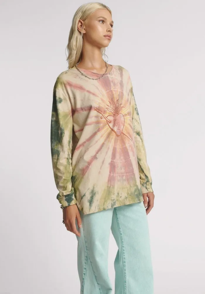 Heart O Steel Tie Dye Longsleeve Tee