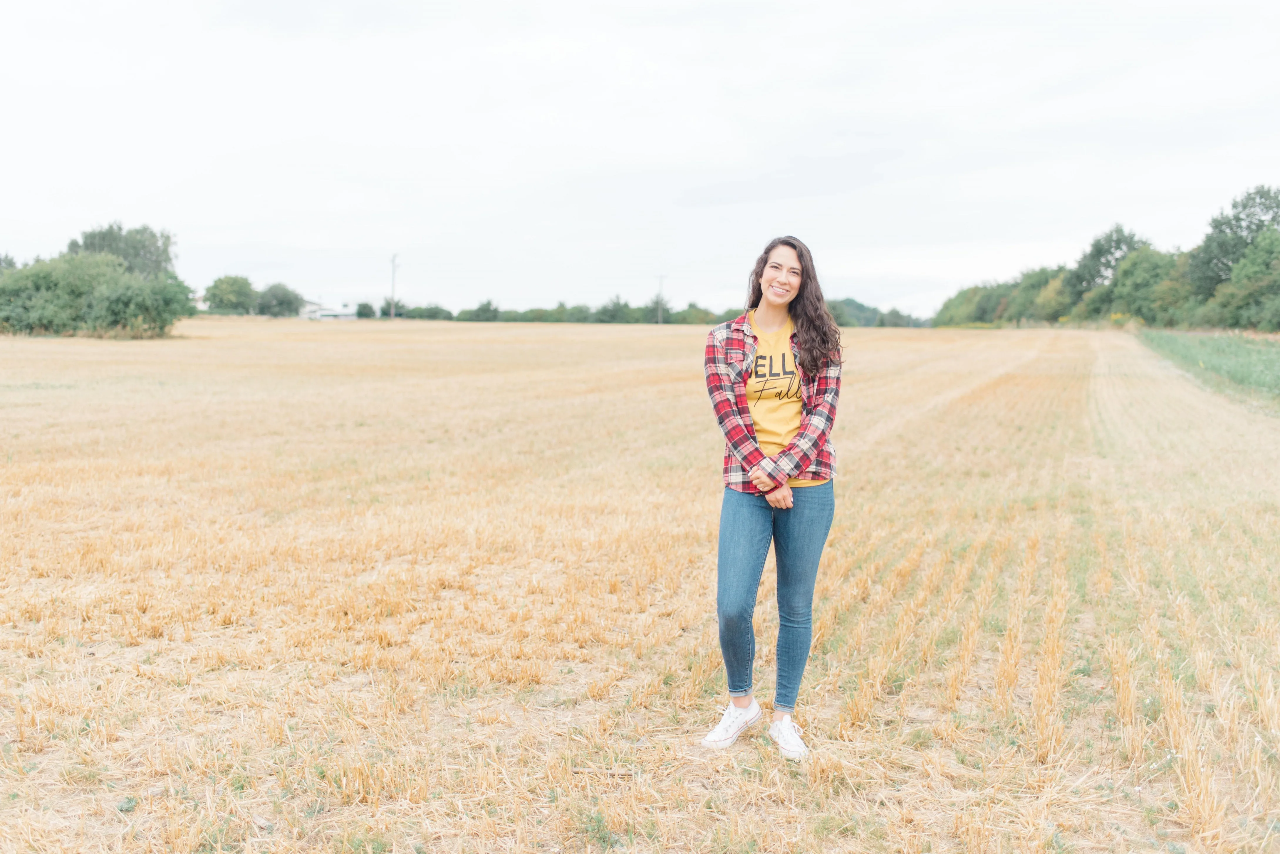 Hello Fall Tee - Mustard