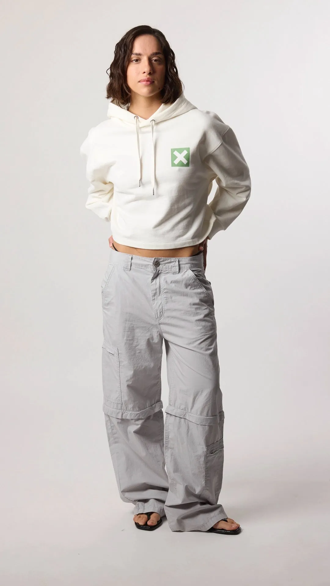 HOODIE MUJER NATURE BLANCO ROTO