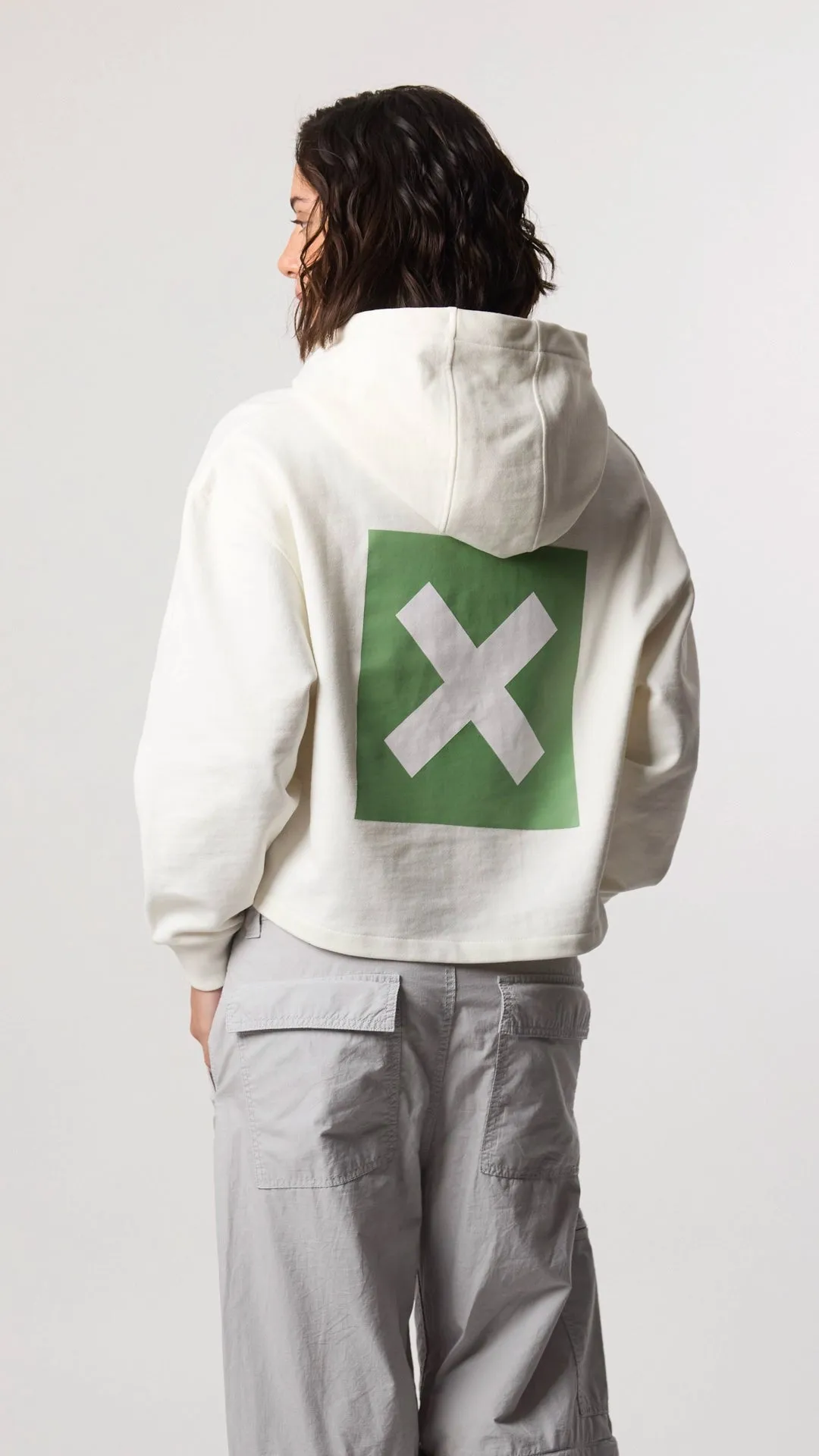 HOODIE MUJER NATURE BLANCO ROTO