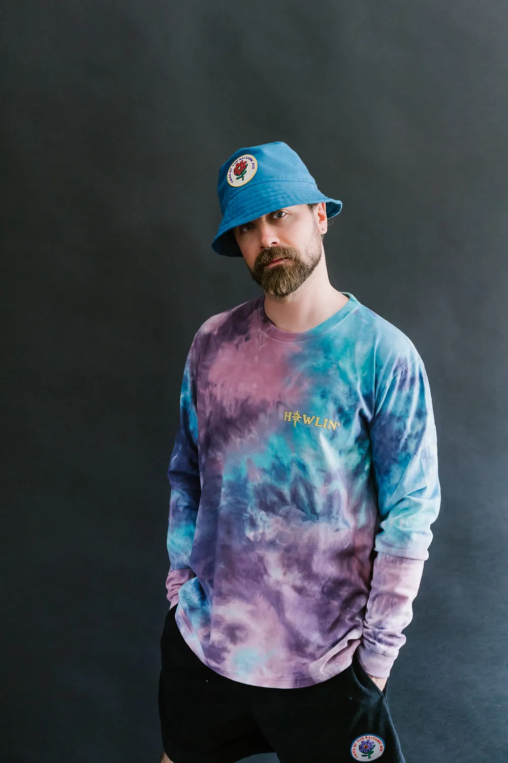 Howlin' Tie Dye T-Shirt Long Sleeve - Night Mix