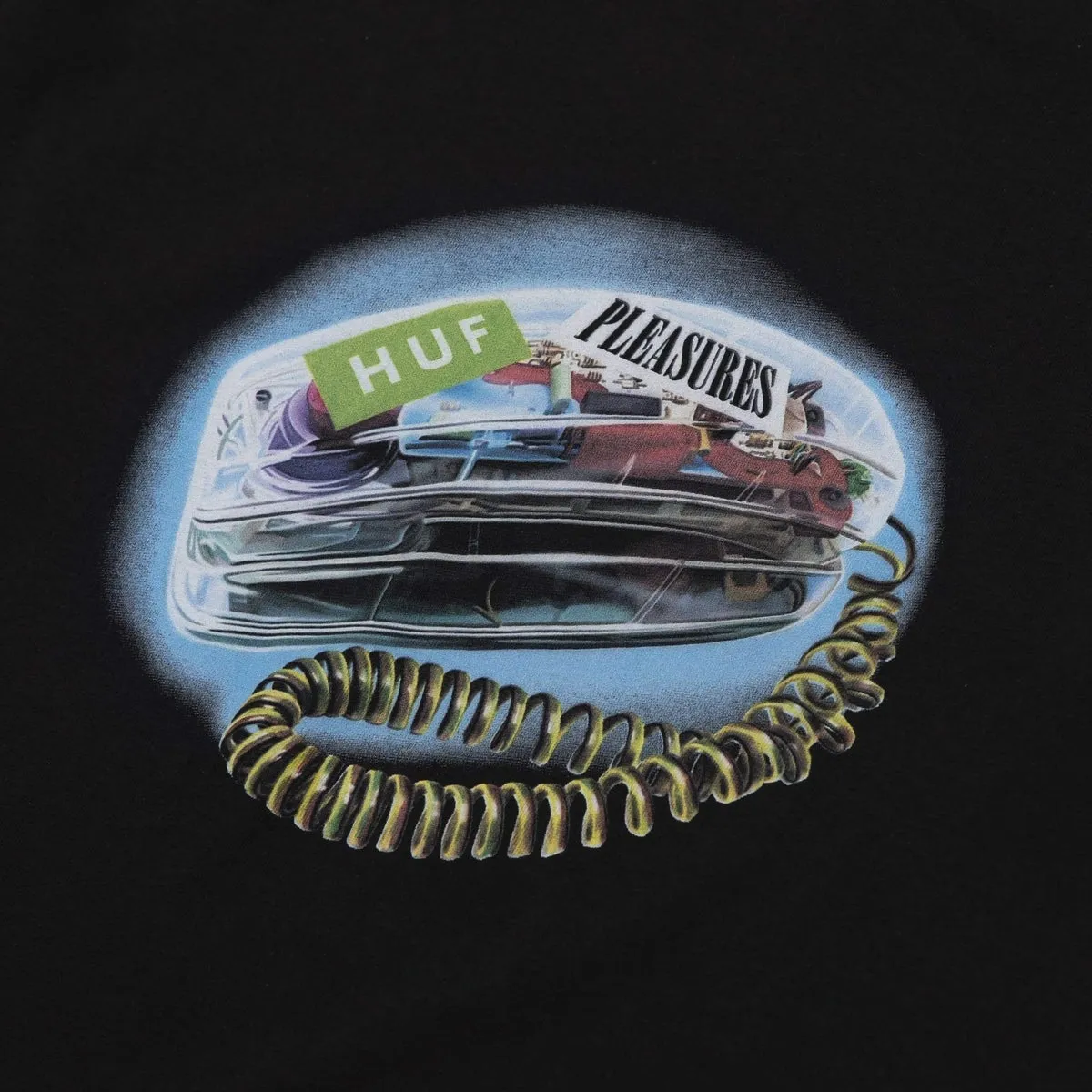Huf Men x Pleasures Party Line SS Tee TS01801-BLK