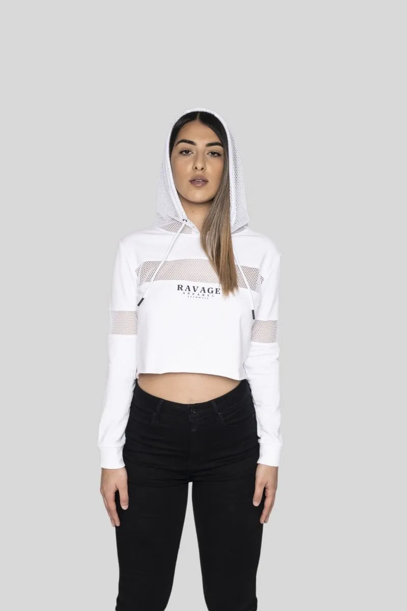 Hype Series Mesh Panels Hoodie White