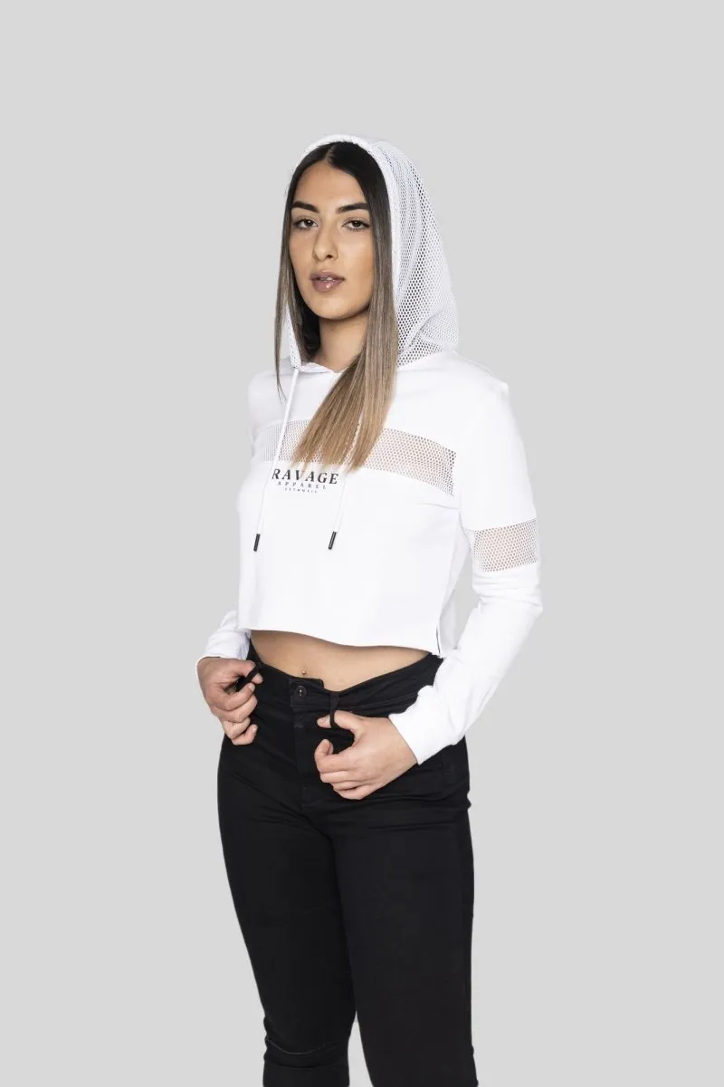 Hype Series Mesh Panels Hoodie White