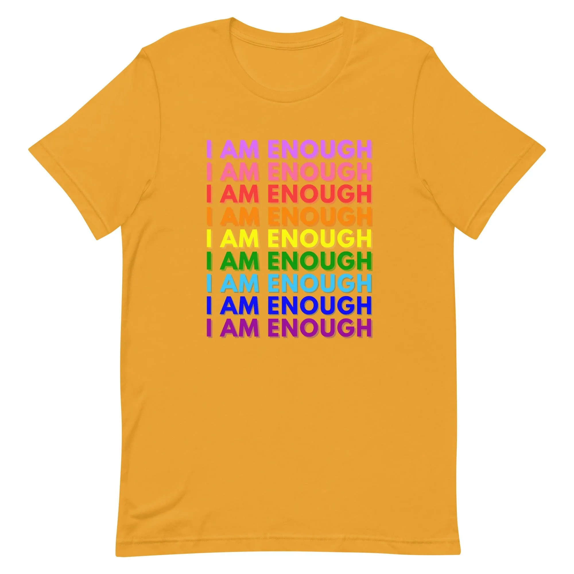 I AM ENOUGH PRIDE Mental Health Inspirational Custom Graphic T-Shirt