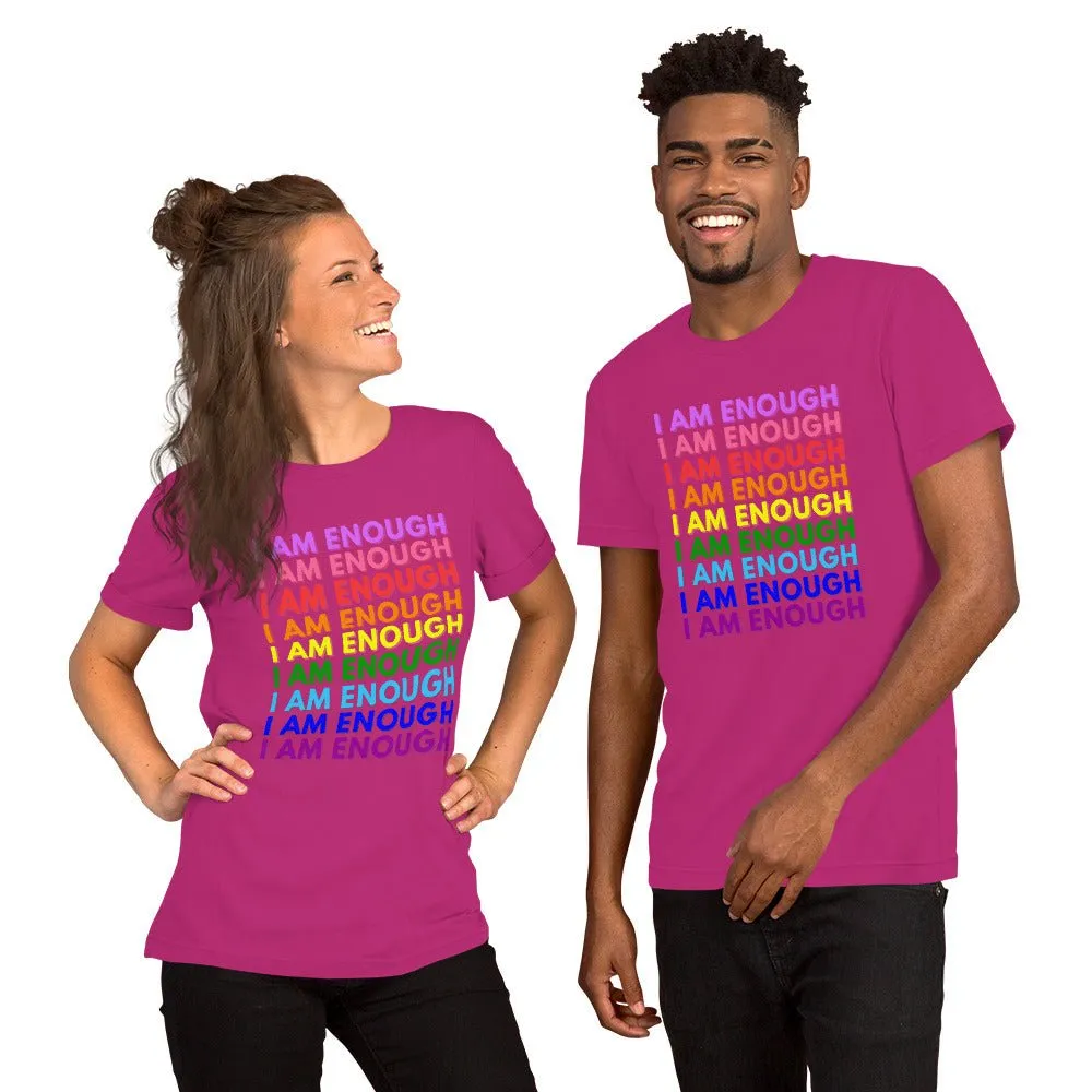 I AM ENOUGH PRIDE Mental Health Inspirational Custom Graphic T-Shirt