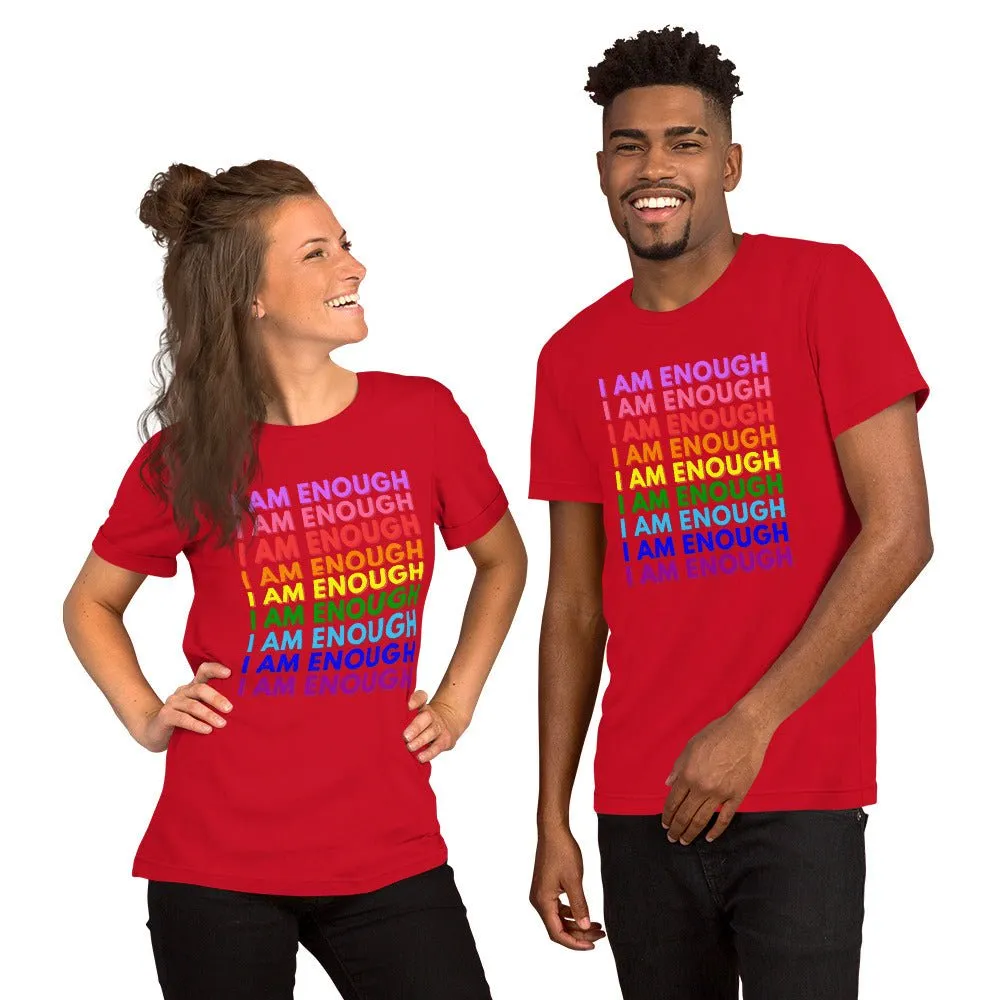 I AM ENOUGH PRIDE Mental Health Inspirational Custom Graphic T-Shirt