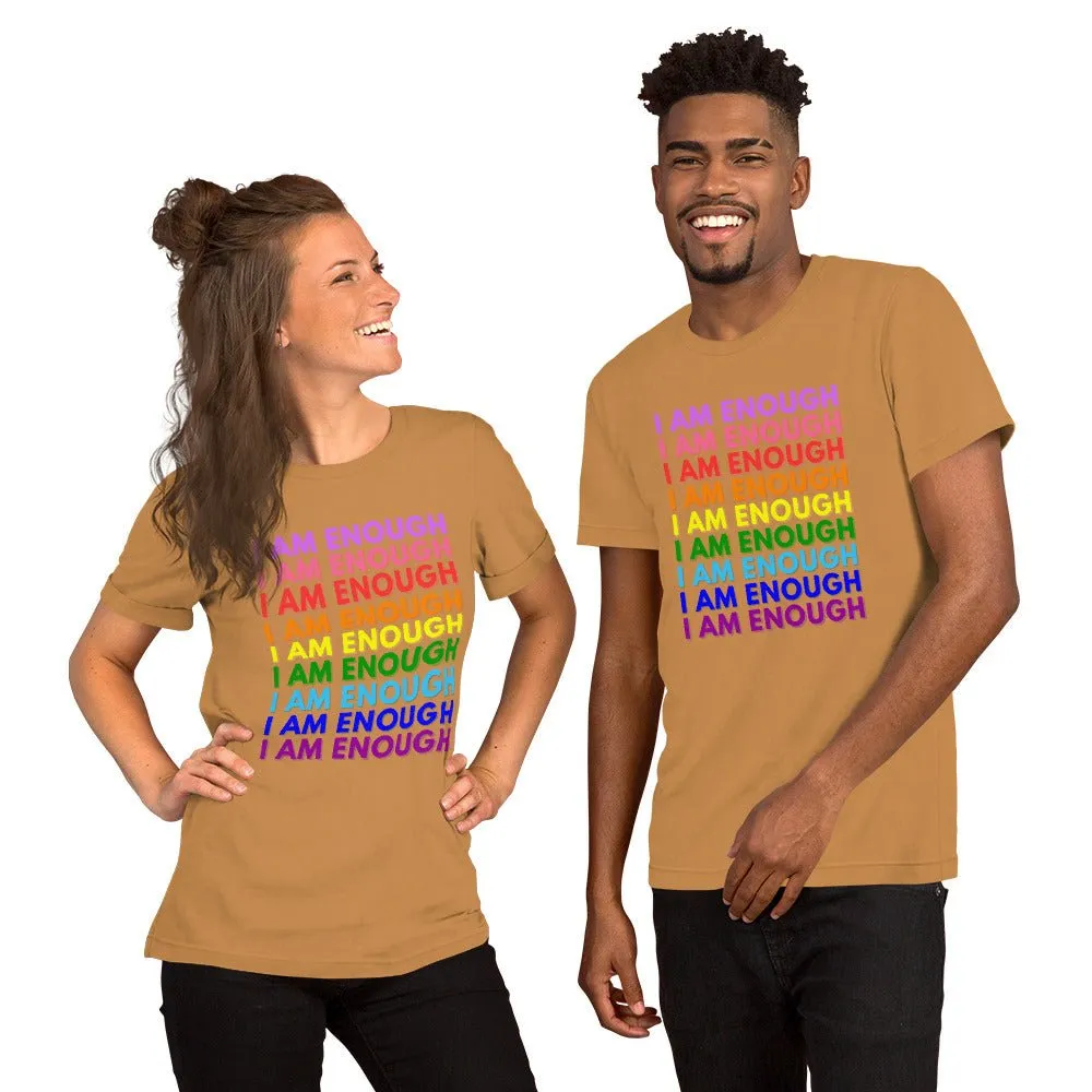 I AM ENOUGH PRIDE Mental Health Inspirational Custom Graphic T-Shirt