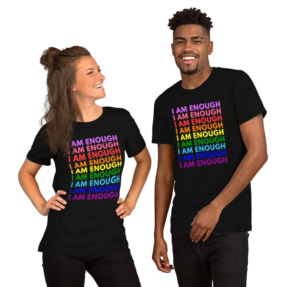 I AM ENOUGH PRIDE Mental Health Inspirational Custom Graphic T-Shirt