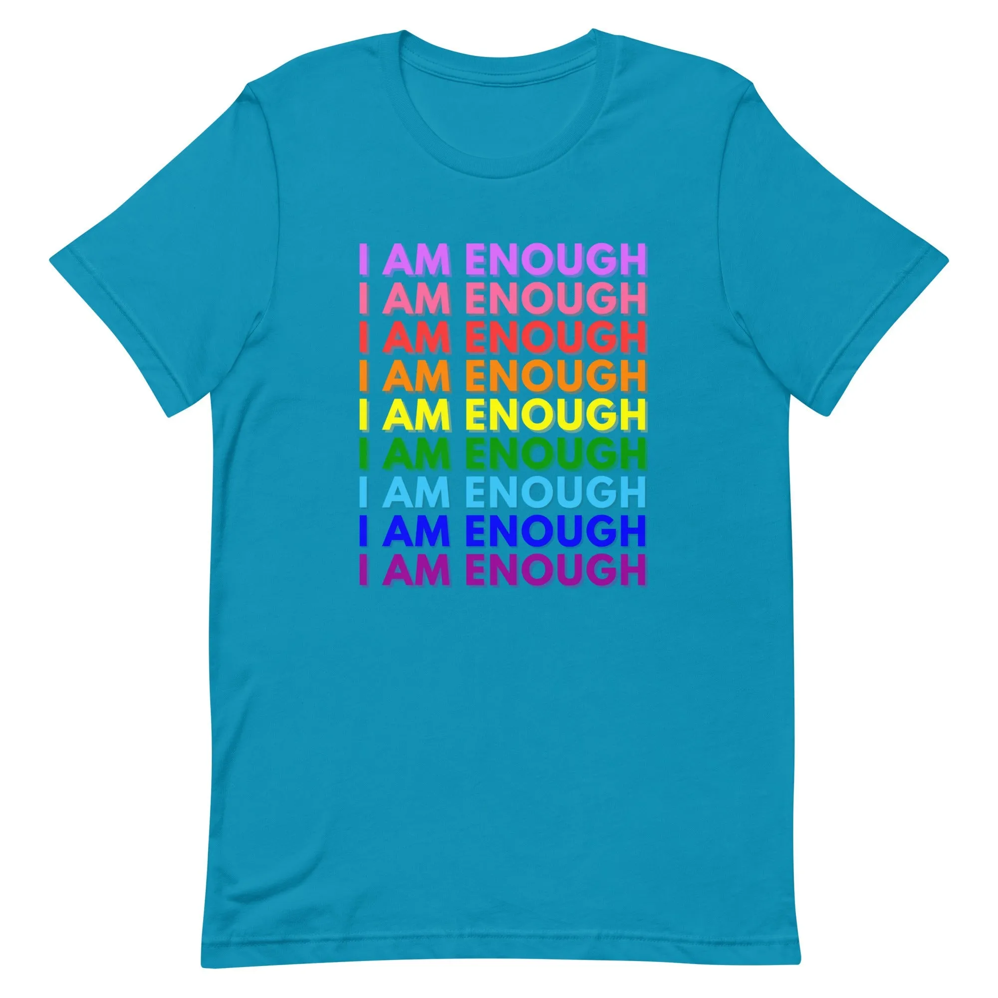 I AM ENOUGH PRIDE Mental Health Inspirational Custom Graphic T-Shirt