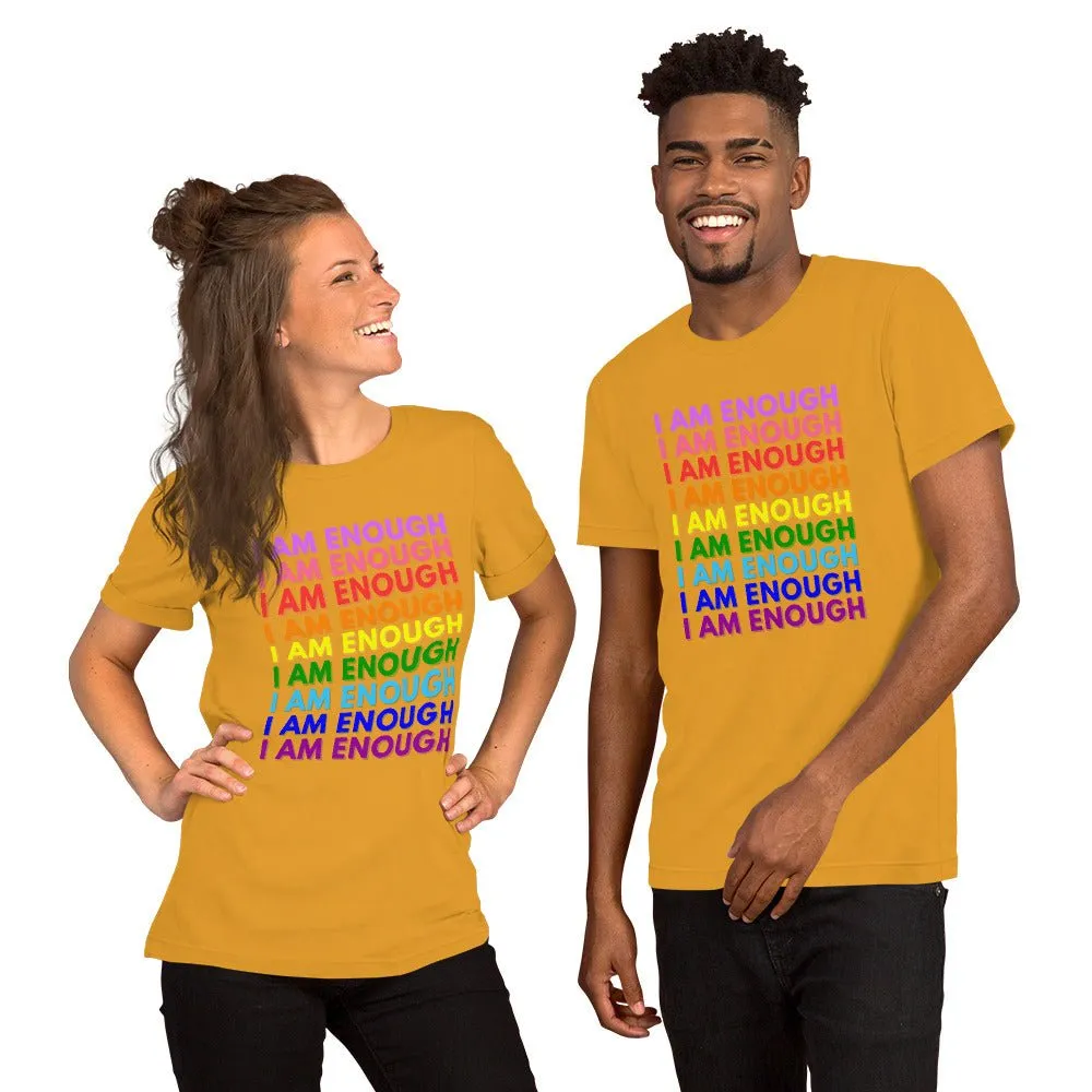 I AM ENOUGH PRIDE Mental Health Inspirational Custom Graphic T-Shirt