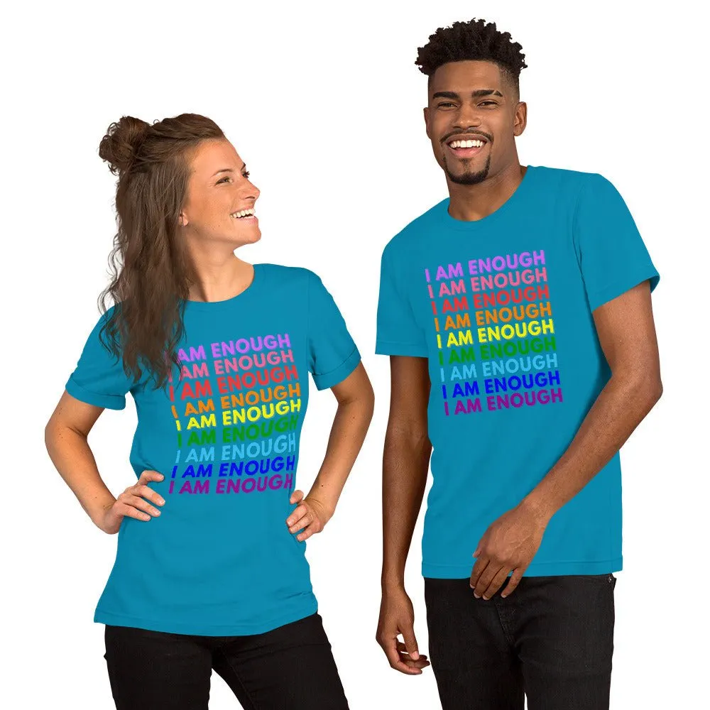 I AM ENOUGH PRIDE Mental Health Inspirational Custom Graphic T-Shirt