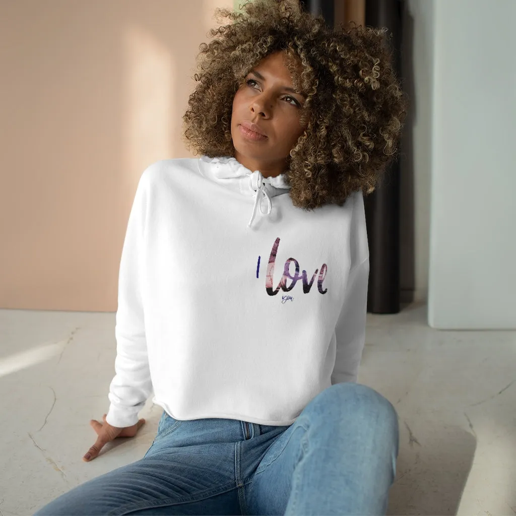 I love you I know crop Hoodie