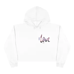 I love you I know crop Hoodie