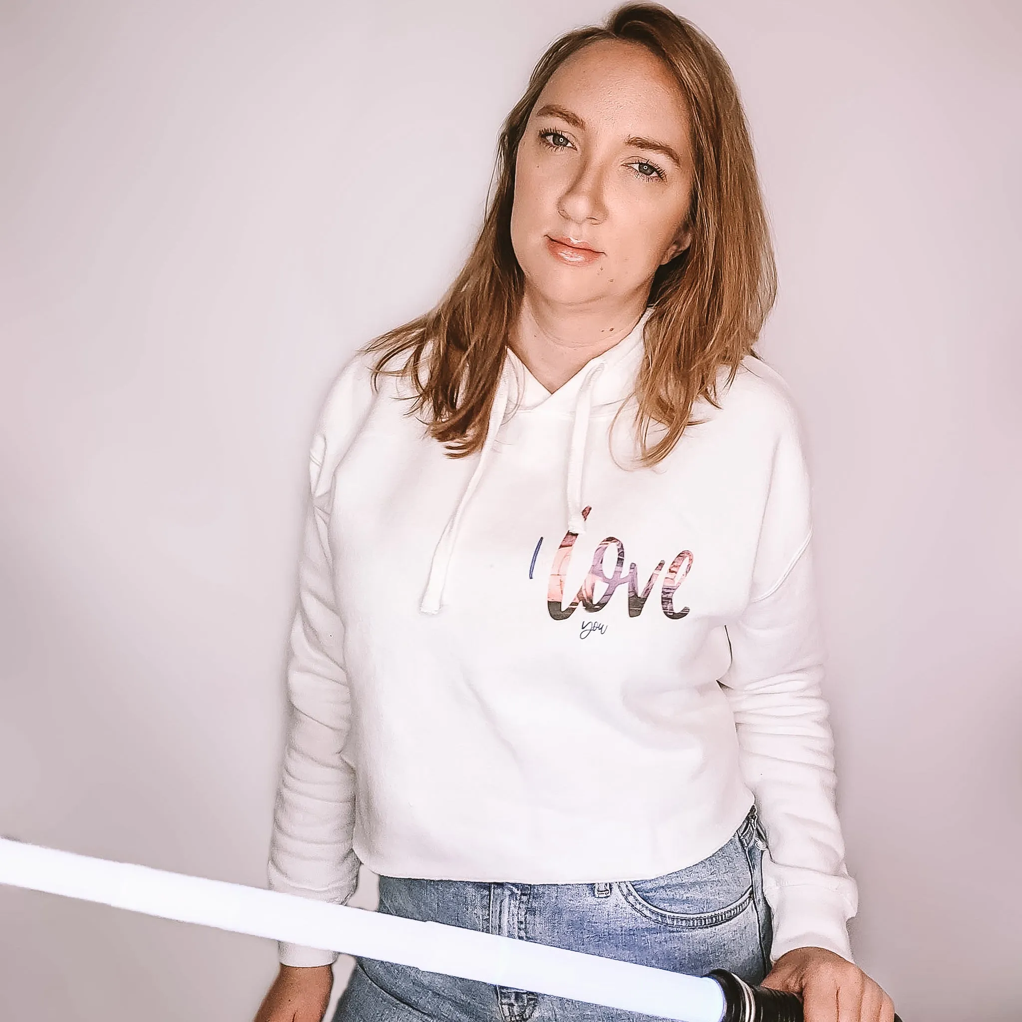 I love you I know crop Hoodie