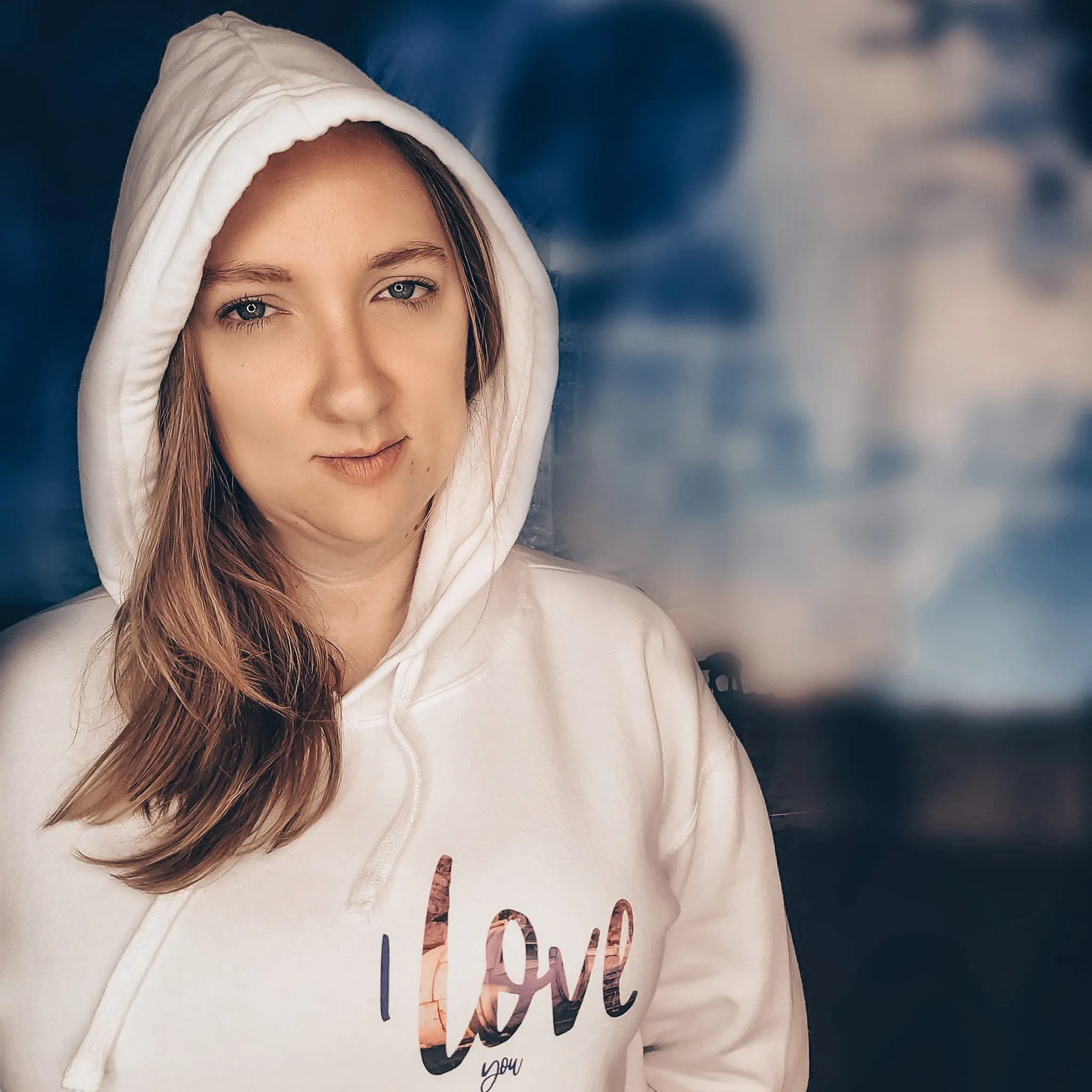 I love you I know crop Hoodie