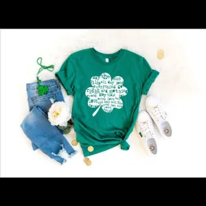 Irish Shamrock Blessing Graphic Tee