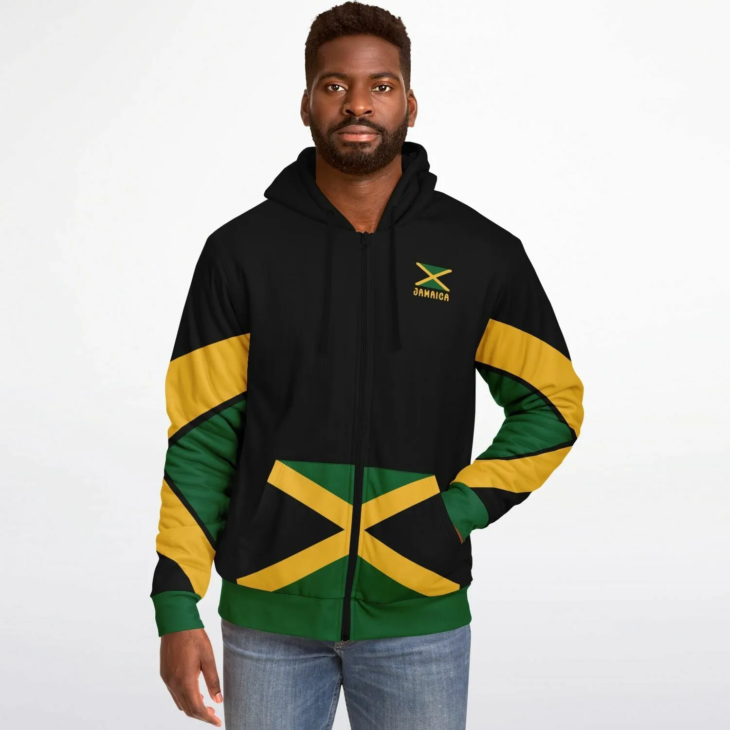 Jamaica Fleece Lined Zip Up Hoodie