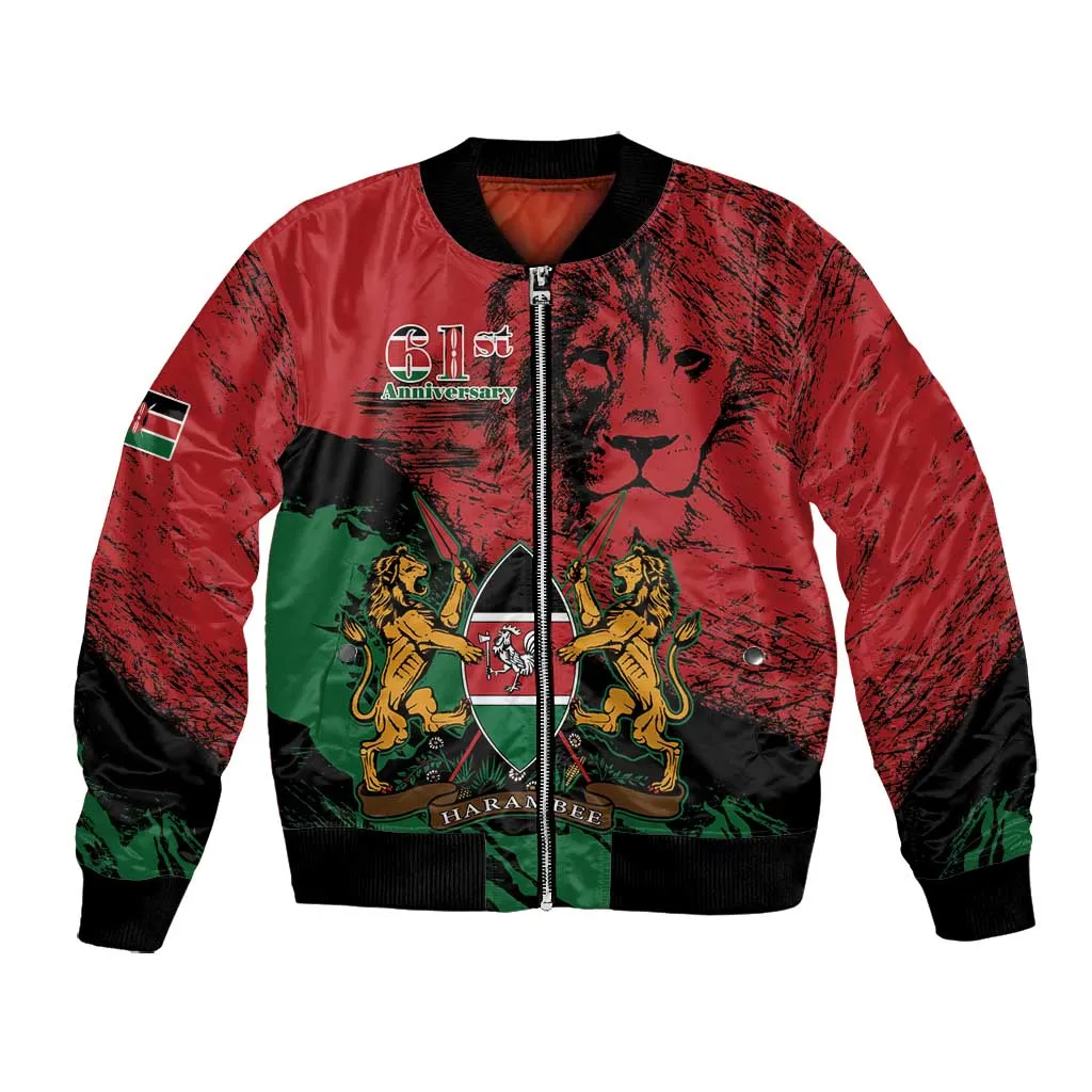 Jamhuri Ya Kenya Bomber Jacket African Lion - Coat Of Arms LT15