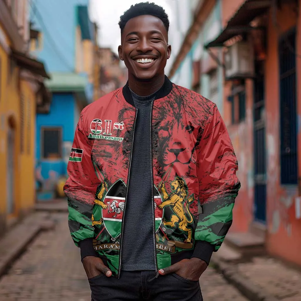 Jamhuri Ya Kenya Bomber Jacket African Lion - Coat Of Arms LT15
