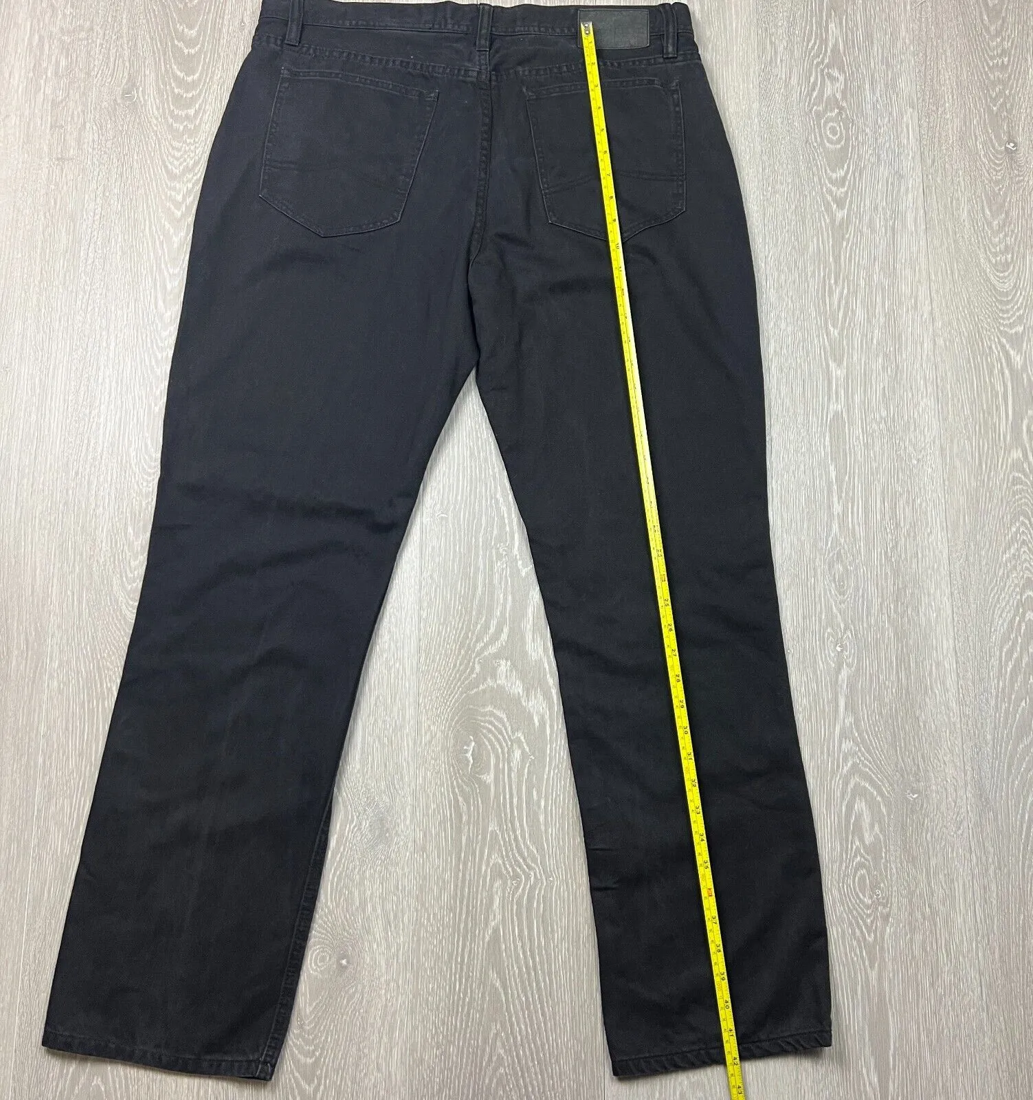Jeanswest Mens Black Slim Straight Denim Jeans Size 38