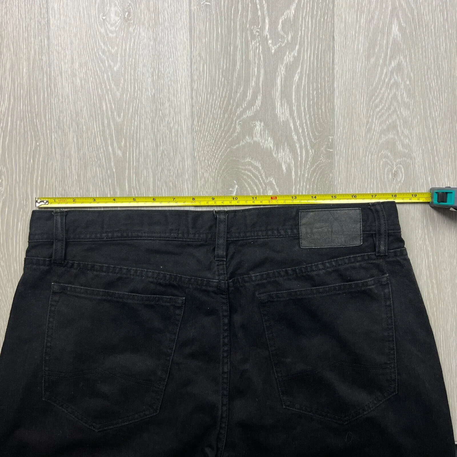 Jeanswest Mens Black Slim Straight Denim Jeans Size 38