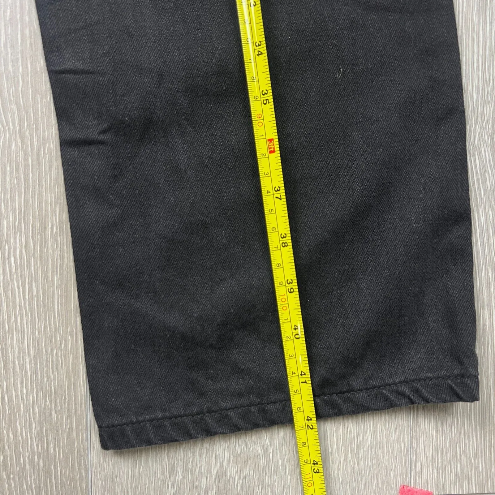 Jeanswest Mens Black Slim Straight Denim Jeans Size 38