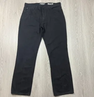 Jeanswest Mens Black Slim Straight Denim Jeans Size 38