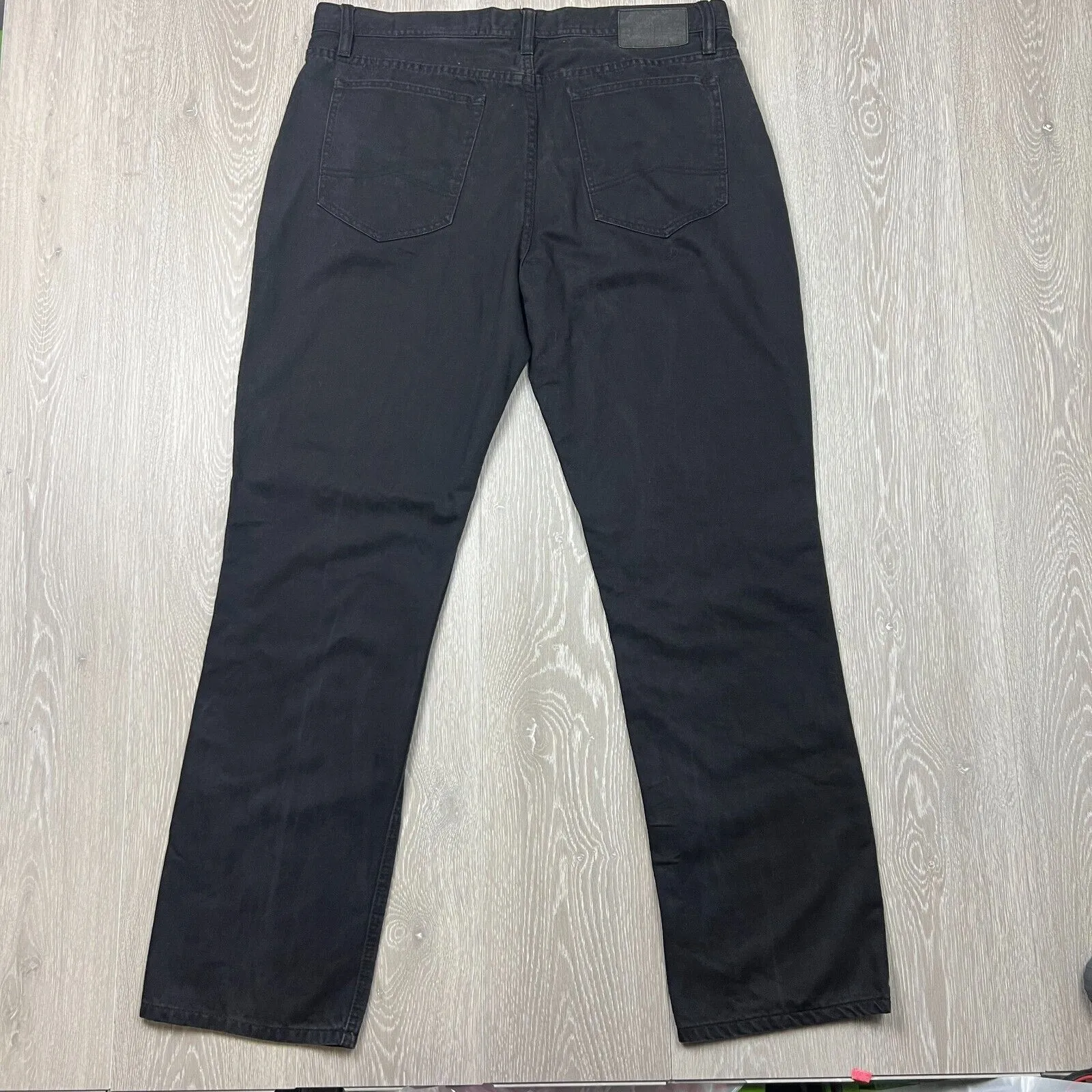Jeanswest Mens Black Slim Straight Denim Jeans Size 38