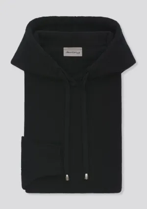Jet Black Cashmere Hoodie
