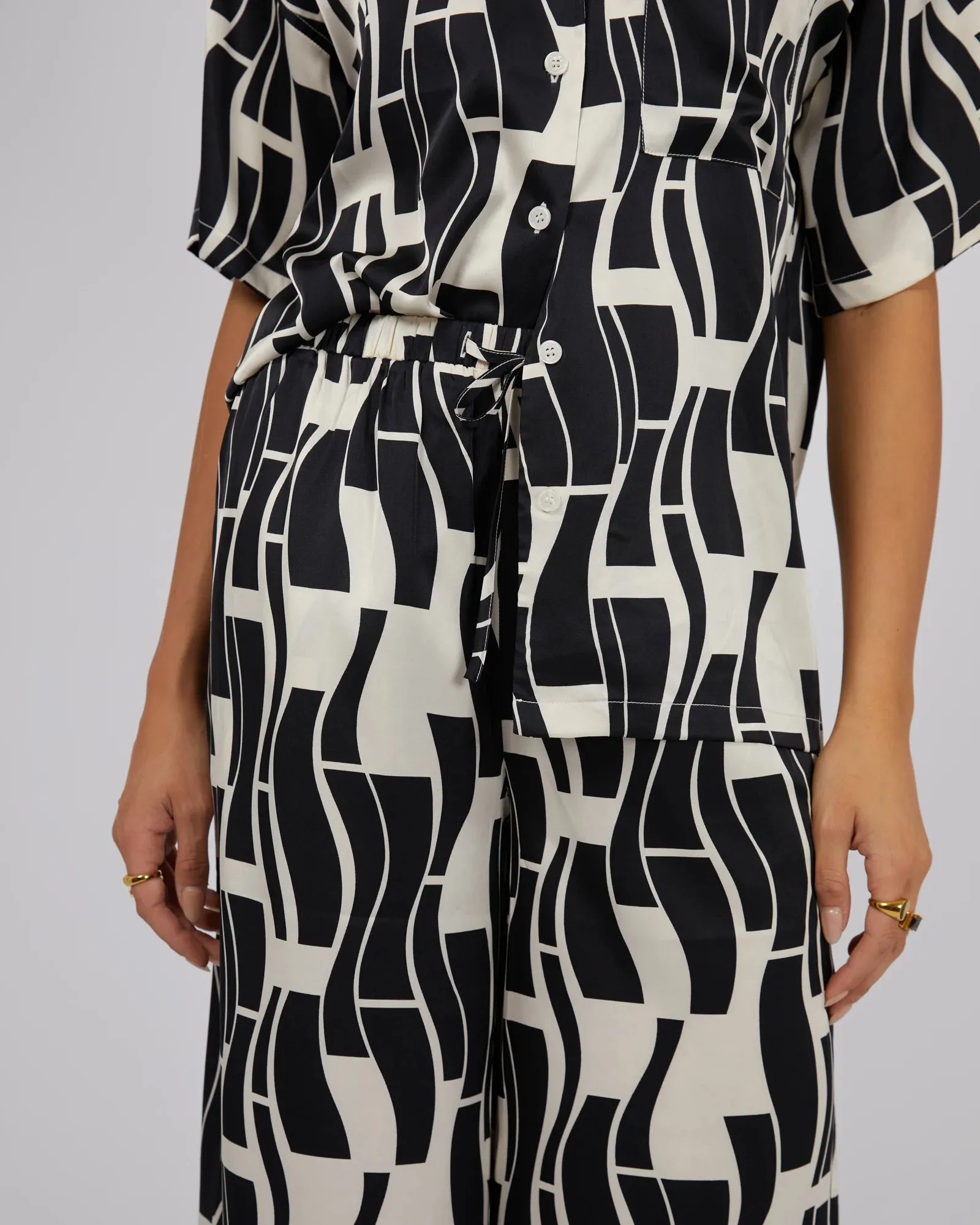Jorge Estelle Pants - Black & White Print
