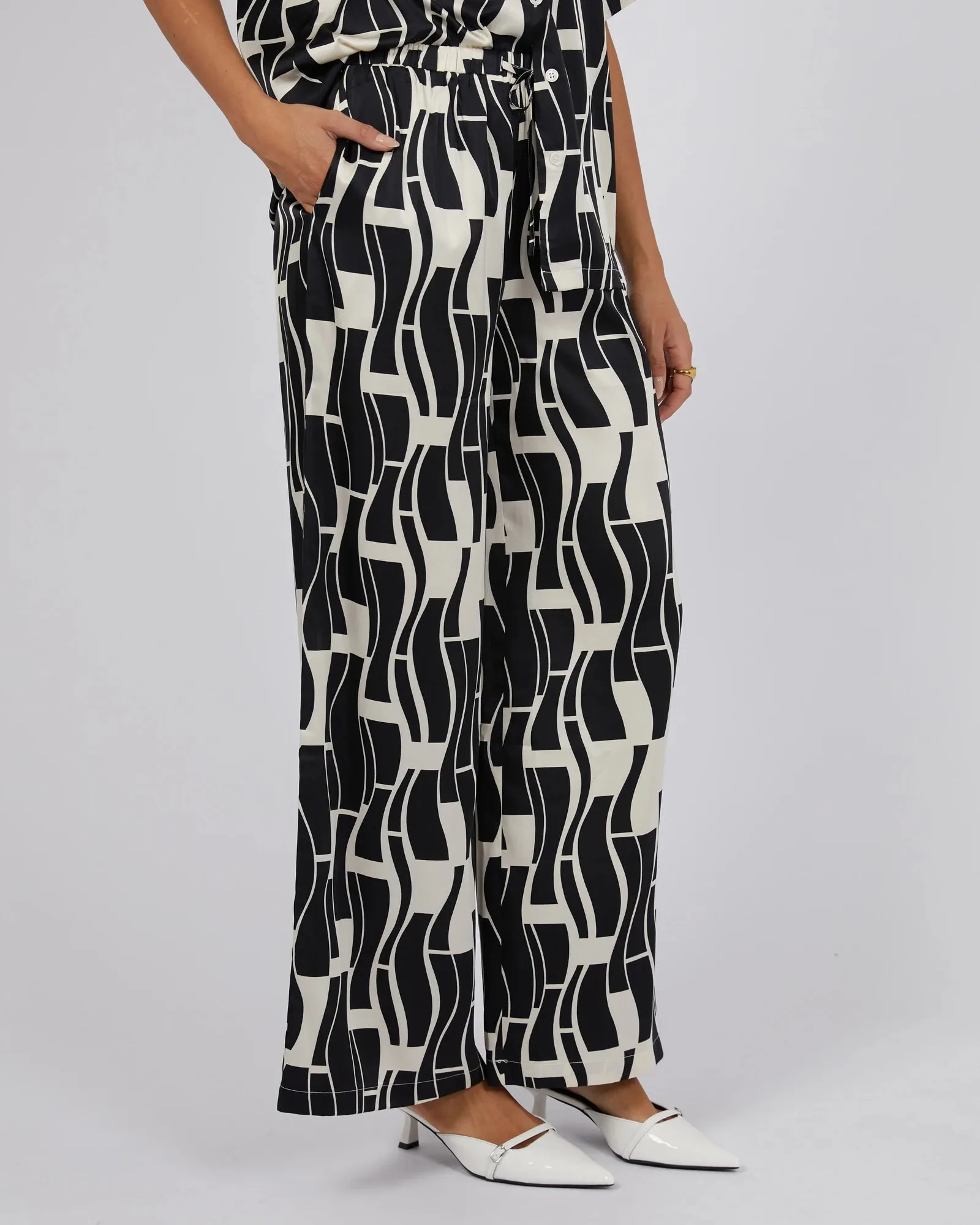 Jorge Estelle Pants - Black & White Print