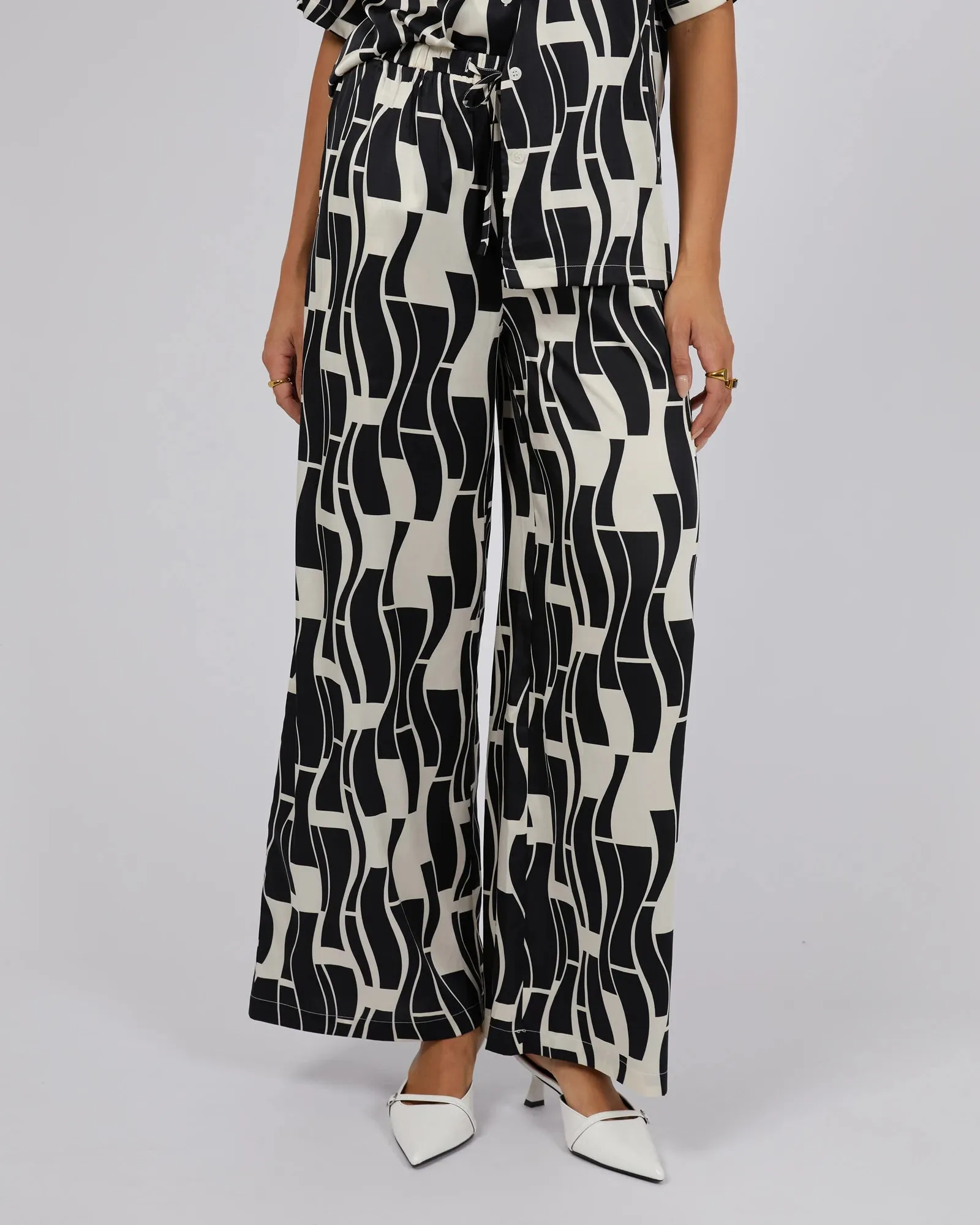 Jorge Estelle Pants - Black & White Print