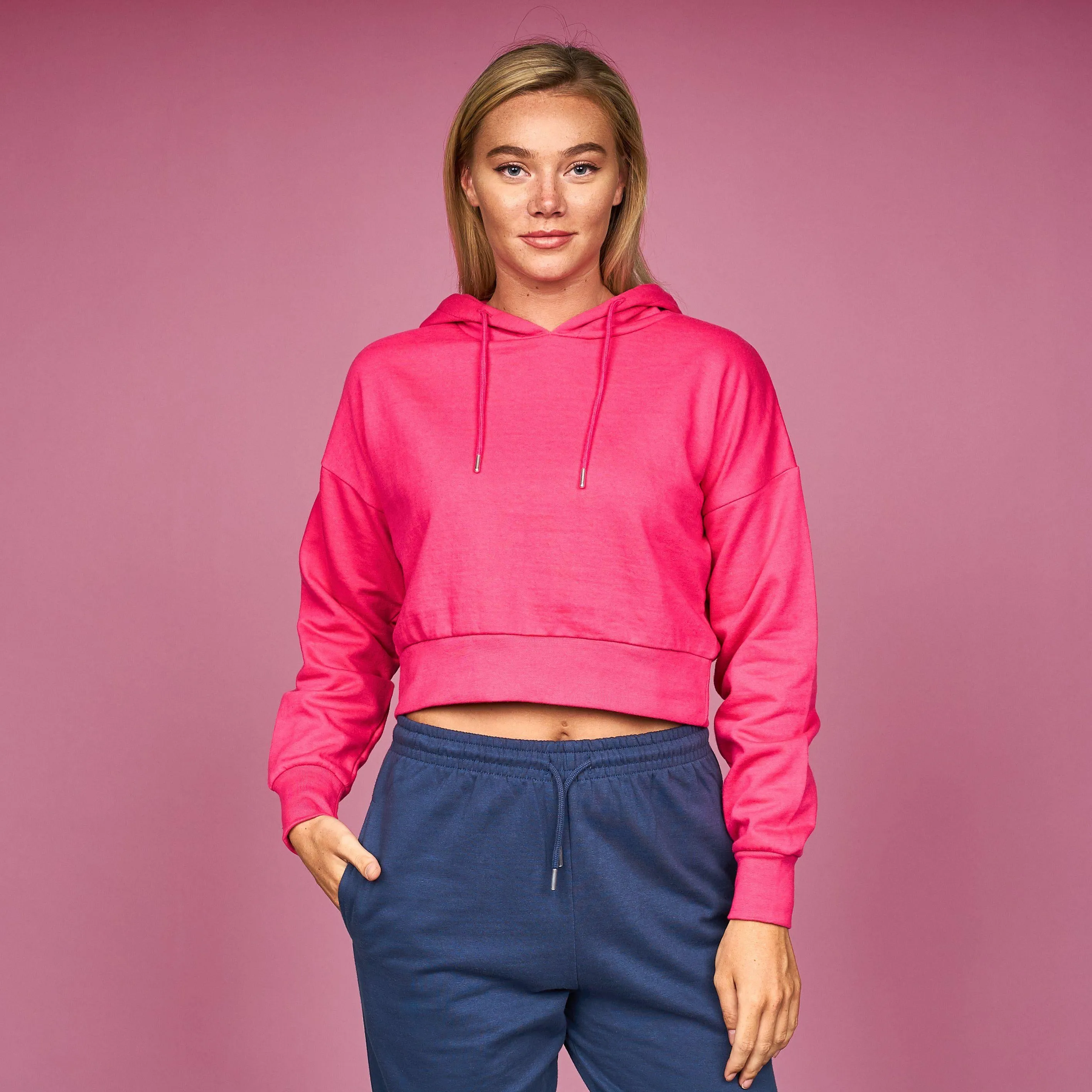 Juice Ladies Danica Crop Hoodie Magenta