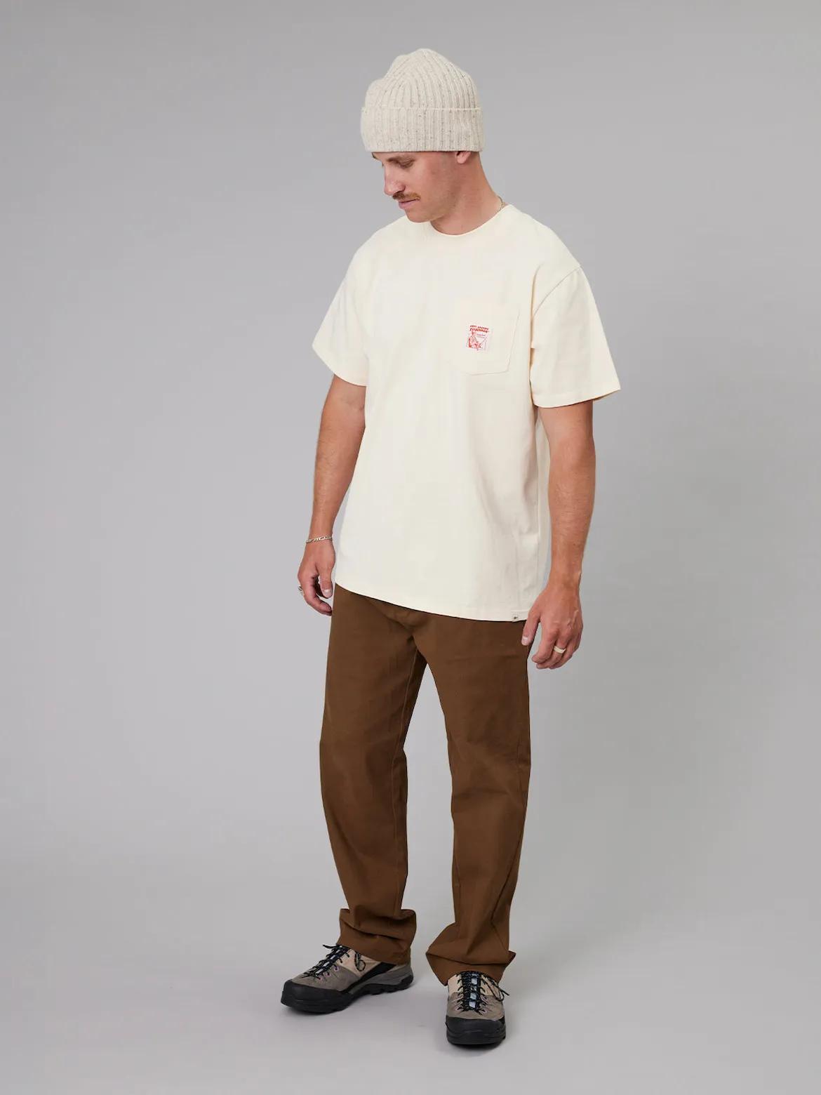 JUST ANOTHER FISHERMAN Quality Heavy Shore Tee - Antique White