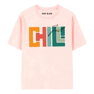 KART BLACK Men's Plus Size Just Chill Printed T-Shirts