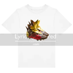 Kids Football Boots Origami T Shirt