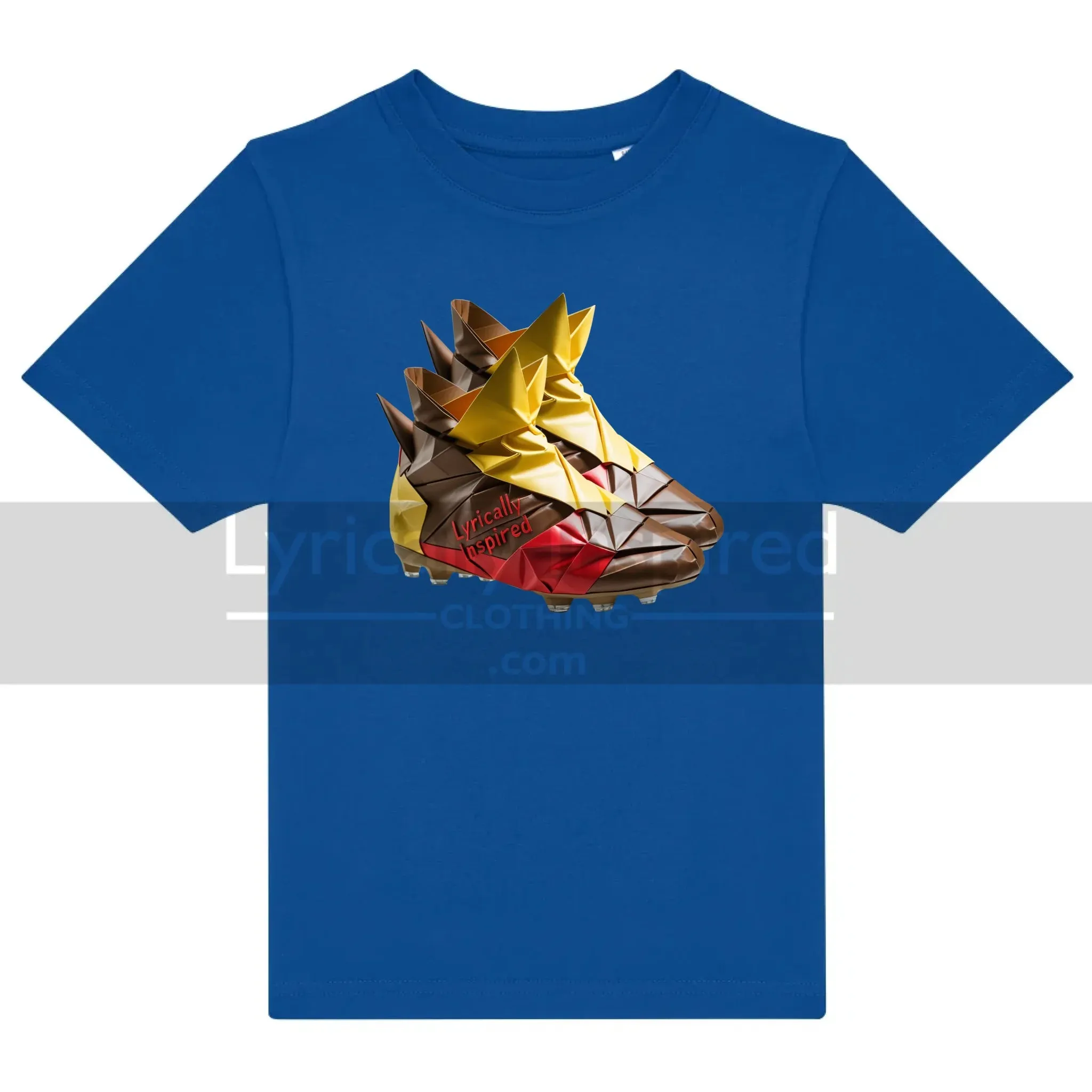 Kids Football Boots Origami T Shirt